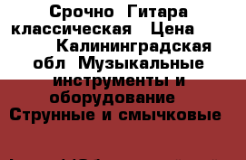 Срочно! Гитара классическая › Цена ­ 5 000 - Калининградская обл. Музыкальные инструменты и оборудование » Струнные и смычковые   